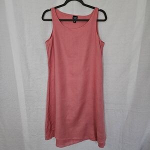 Womens pink Dress, Linen‎ Dress Size Large